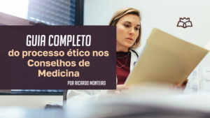 Médica contemplando documentos legais, simbolizando a preparação para o processo ético no CRM com o apoio de um assessor jurídico.